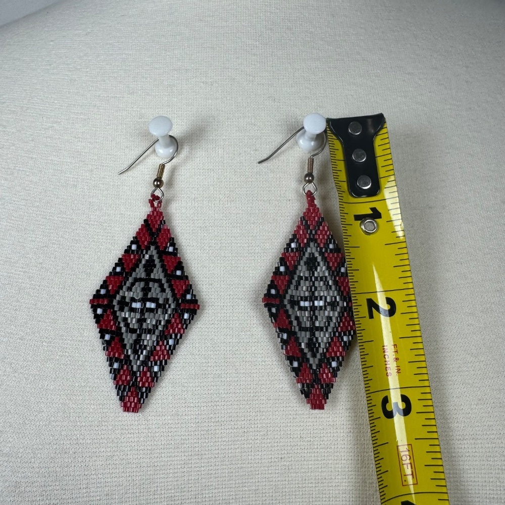 Geometric Beaded Earrings Set - Multicolor - Picture 7 of 9
